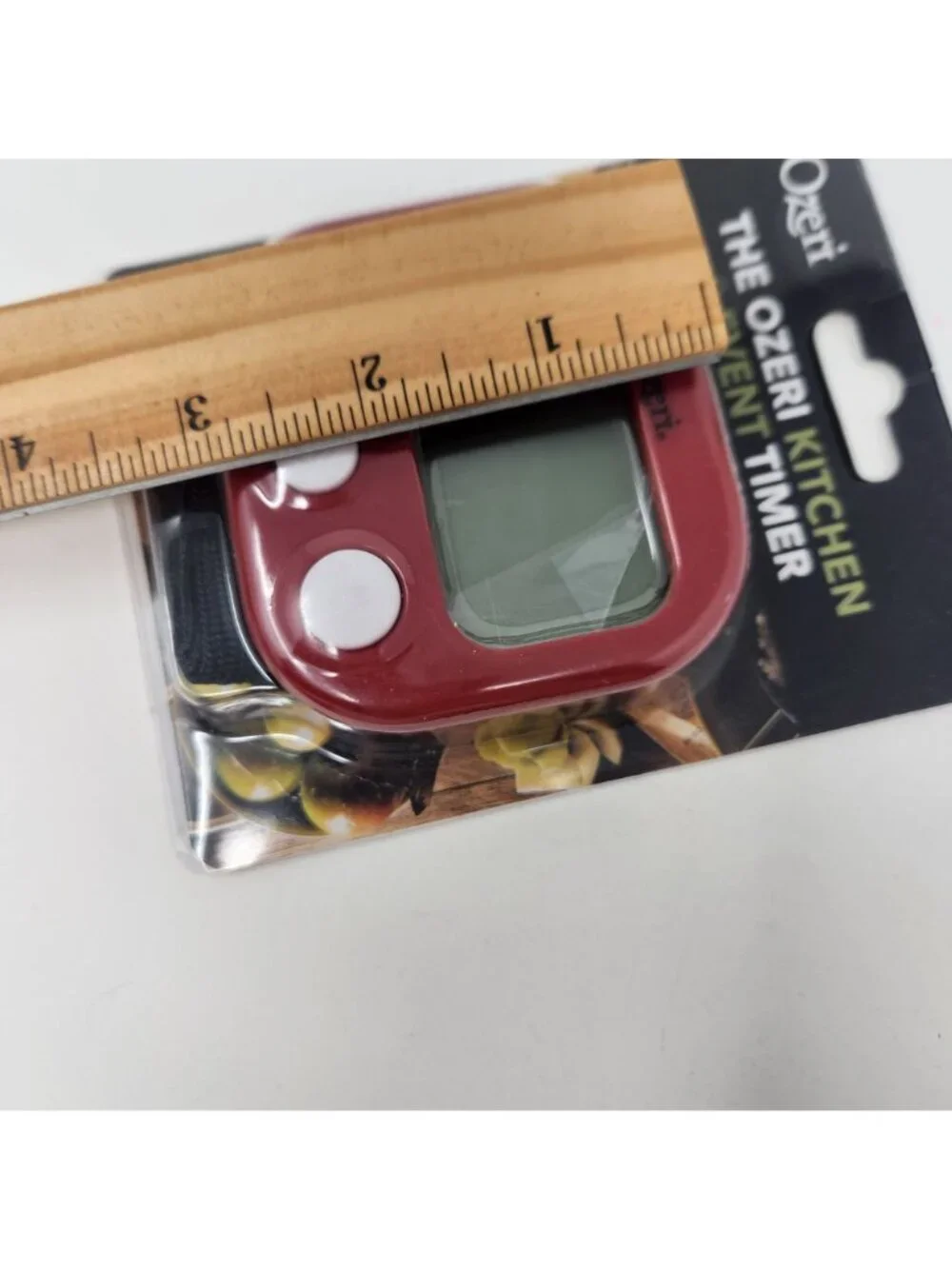 The Ozeri Kitchen & Event Timer With Large LCD Magnetic Back And Alarm - Red